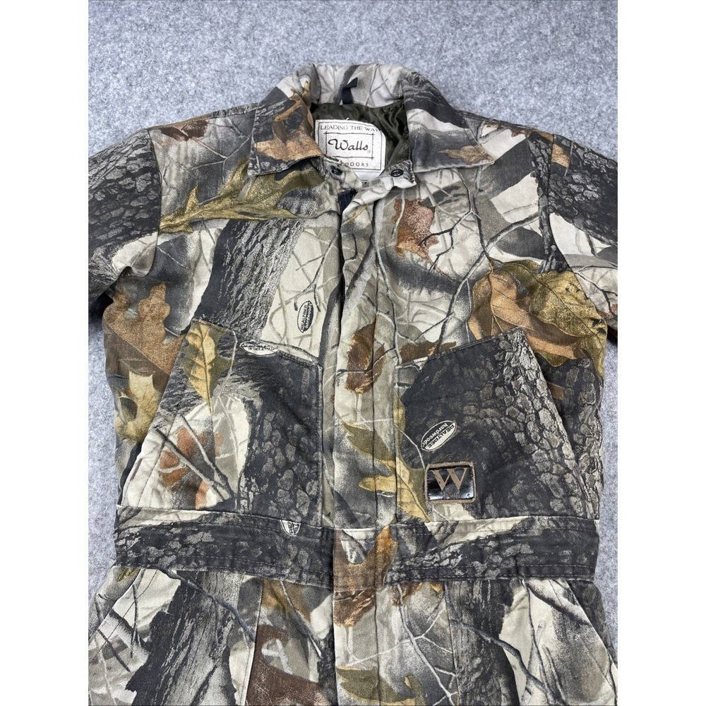 Walls Advantage Camo Coveralls Youth Small Brown Insulated Hunting Suit Hardwood - Picture 2 of 13